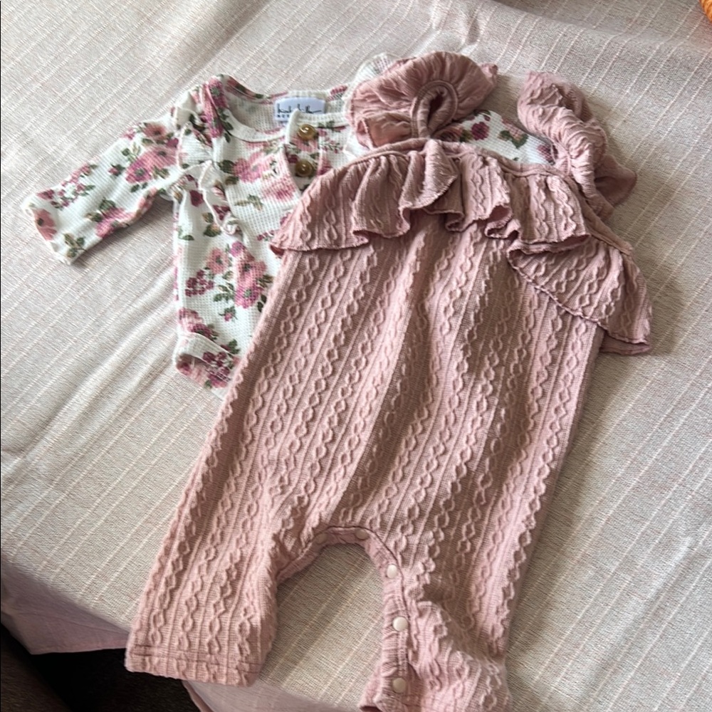 Nicole by Nicole Miller Pink Matching Bodysuit Set